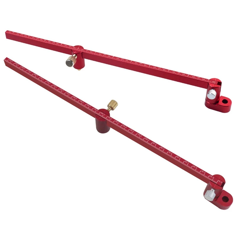 

Adjustable Drawing Circle Ruler,Aluminum Compass Scribe Center Finder,Woodworking Fixed-Point Circle Line Gauge-AA70
