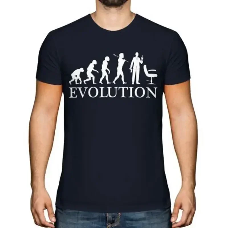 T-shirt pour homme Friseur Evolution, cadeau, équipement de coiffure