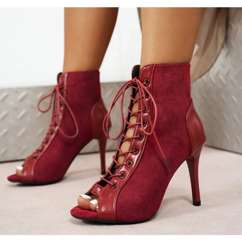 Women's Fashion Party Woman Sexy Stilettos High Heels Latin Women Latin Dance Heels Boots Shoes Breathable for Ballroom Pumps