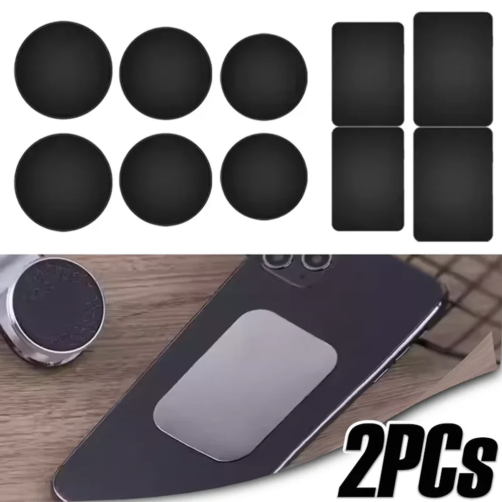 Car Black Iron Sheet Disk Stickers High Quality Universal Cars Magnetic Phone Metal Disks Plate Stand Sticker Auto Accessories