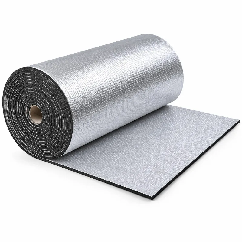 Car Sound Deadening Mat Self Adhesive Sound Proof Wall Panels Aluminum Foil Heat Insulation Foam Roll for Auto Door Hood Trunk
