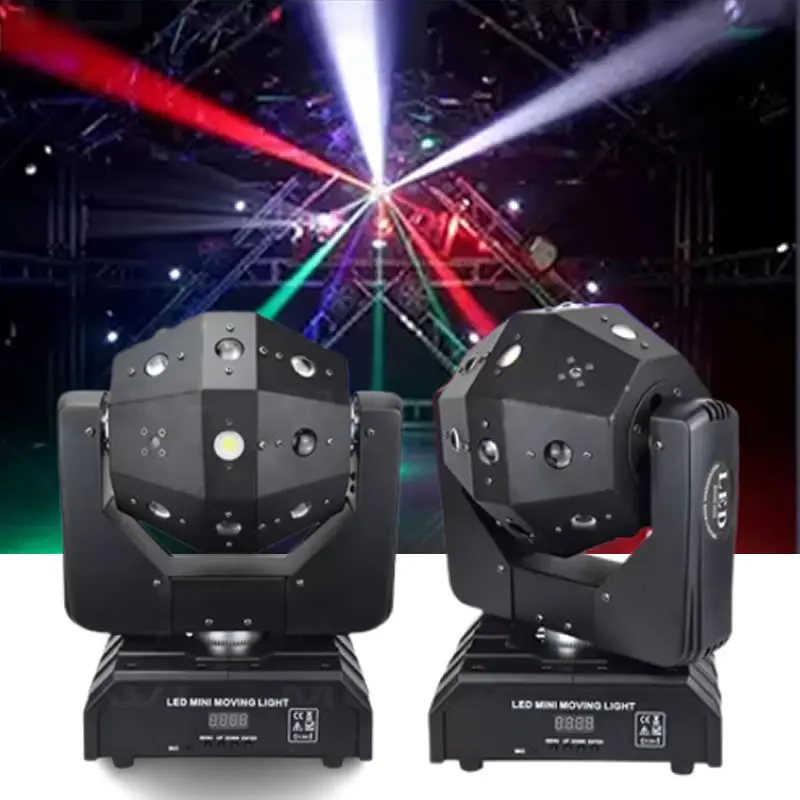 16x3W Mini RGB Led Moving Head Stage Eeffect Magic Football Beam Стробоскопическое освещение 3 в 1 Wash Light для KTV Disco DJ Club Караоке