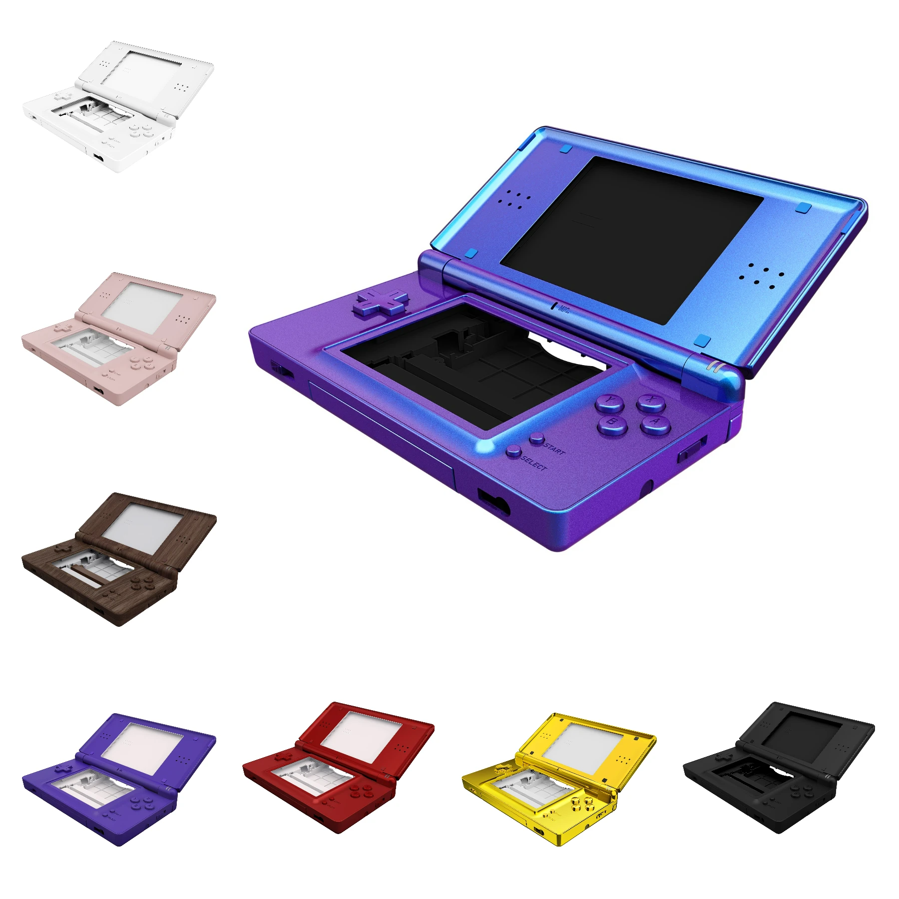 

eXtremeRate Replacement Full Housing Shell for Nintendo DS Lite, Case Cover with Buttons, Screen Lens for NDSL - Single Series