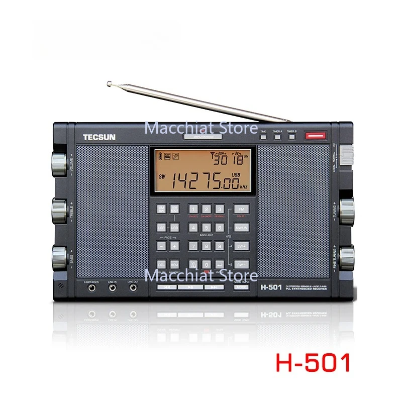 Tecsun H-501 Портативное стерео радио полнодиапазонный FM SSB радиоприемник двойной громкоговоритель с радио музыкальным плеер Tecsun H501