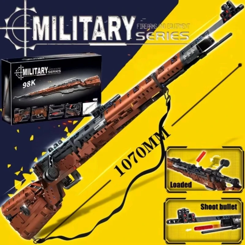

2026 New Mauser 98K Sniper Rifle Model Gun Series Assembled and Building Blocks Shooting Game DIY Christmas Birthday Toys Gifts