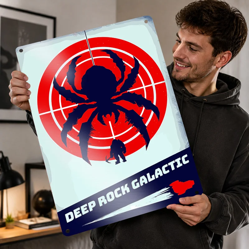 Deep Rock Galactic Textured Posters Customized Aluminum Metal Sign Collectible Pixel Era Culture Wall Art For Bedroom Or Arcade