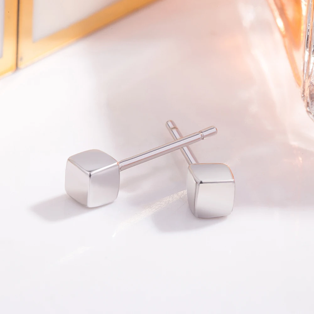 

Простые серьги-гвоздики из стерлингового серебра 925 пробы, минималистичный изящный дизайн для женщин и девочек, модные ювелирные изделия, подарок для повседневной носки