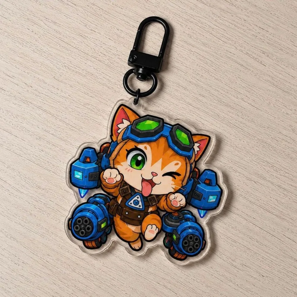 for Overwatch Game Peripheral Cassidy McCree Zenyatta Hanzo D Va Acrylic Keychain Cartoon Cute Decoration Pendant Festival Gift view 5
