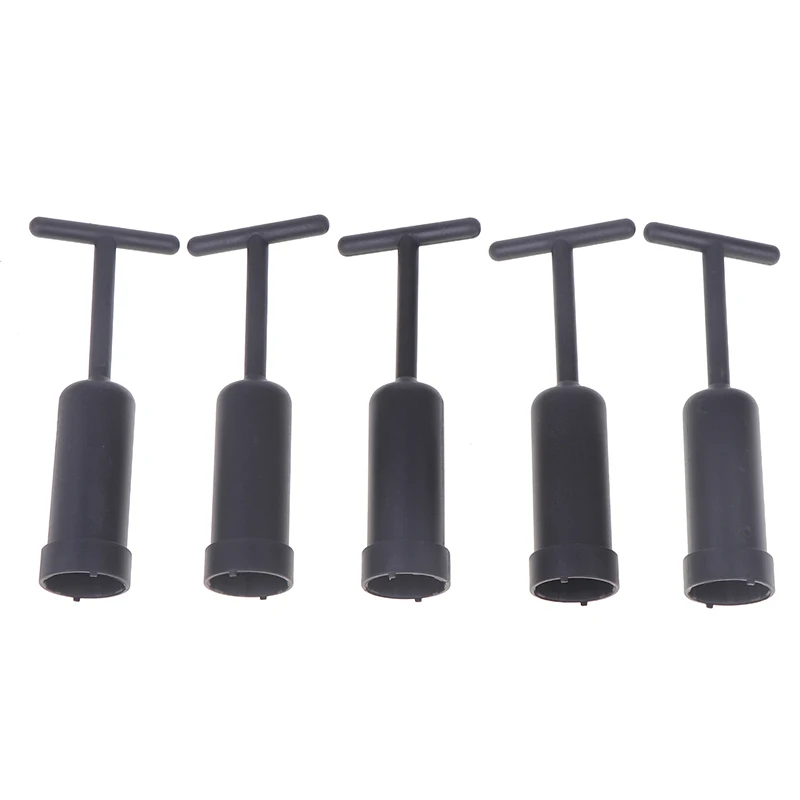 5 PCS G9 Sleeve For Lamp Cap Outer Ring,G9 Socket Ring Removal Tool,Black PVC Plastic Wrench And T-type Fast Dual-use Sleeve