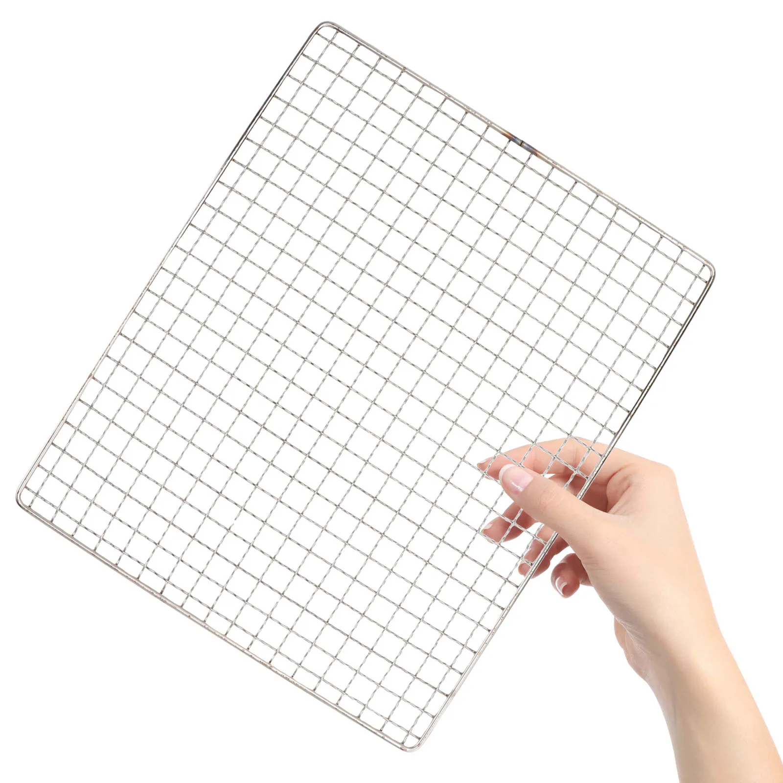 

Stainless Steel Square Bbq Basket Durable Smooth Multi-Purpose Grill Net for Home Kitchen Restaurant Outdoor Bbq Grill