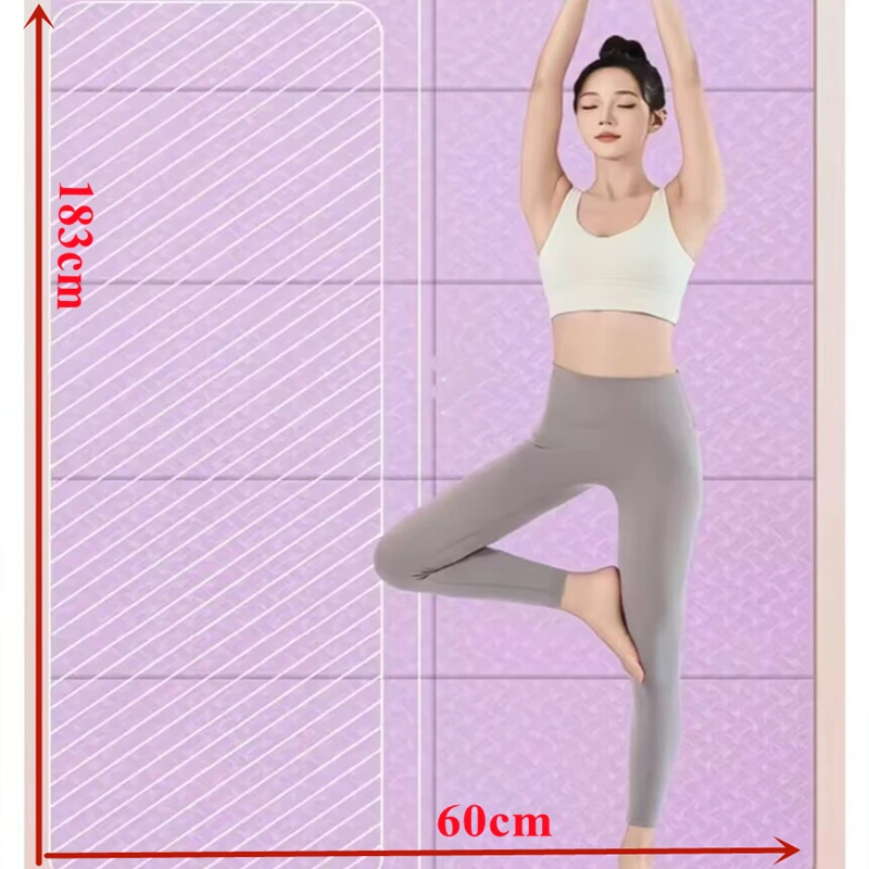 

Training Fitness Fold Portable 4mm Thick Foldable Yoga Mat 183*60cm Easy Storage Travel Yoga Pilates Home Exercise Floor Mat