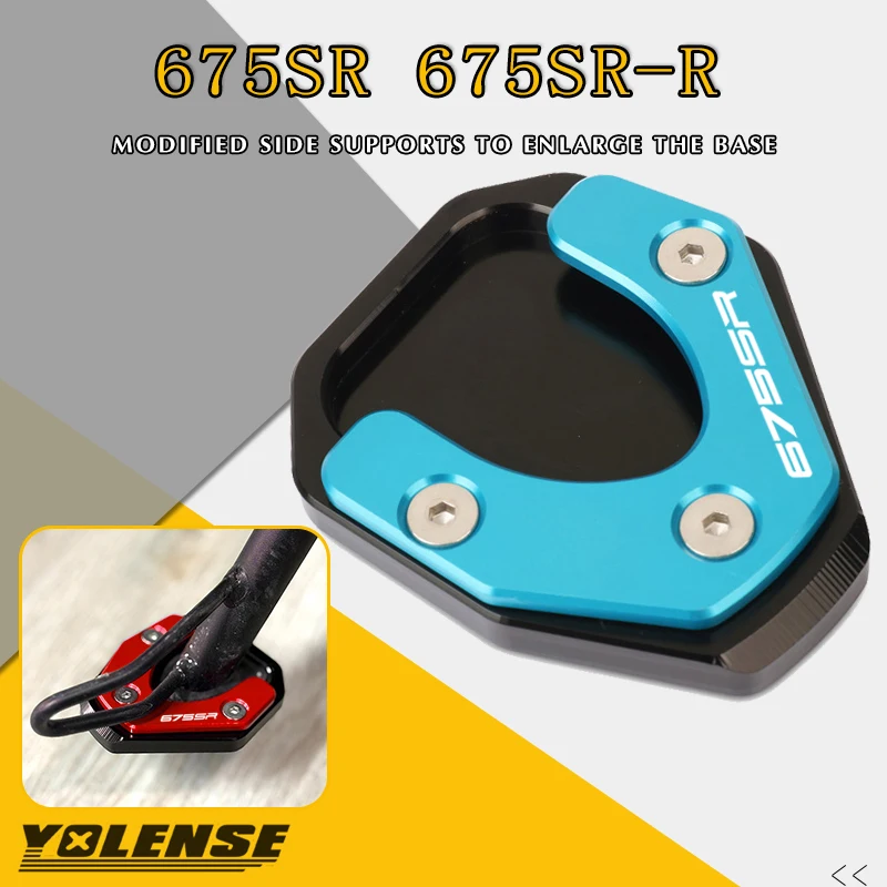 Fit For 675SR 675SRR 675 SR 675SR-R 2024 2025 Motorcycle AccessoriesCNC Kickstand Sidestand Stand Extension Enlarger Pad