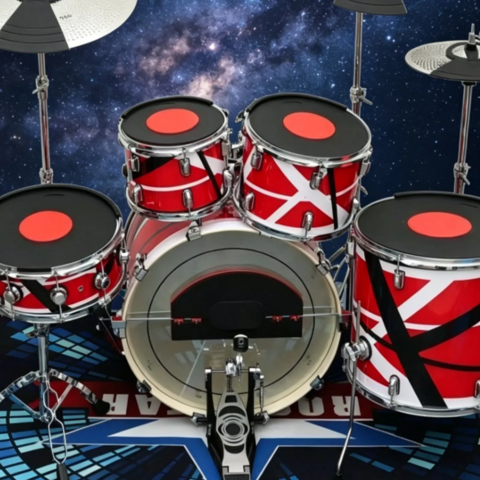 Rubber Drum and Cymbal Mutes Noise Reduction Drum Mute Pad Set Musical Instrument Accessory Removable Center for Home Practice view 6