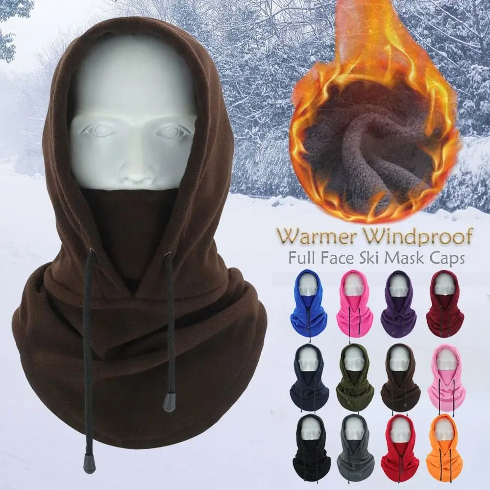 Fashion Polar Fleece Balaclava Windproof Winter Warmer Winter Hat Men Bonnets Full Face Ski Mask Cap Women Man Cycling Accessory