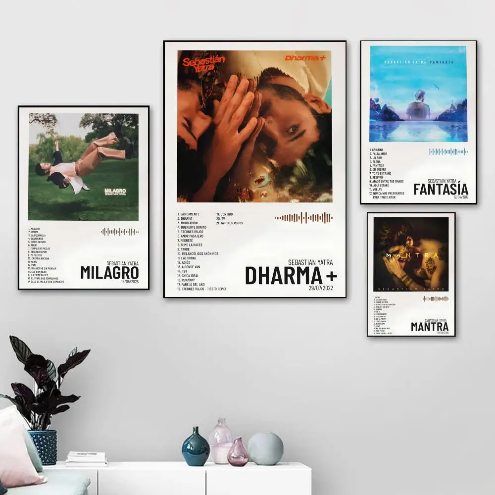 Pegatinas de póster del álbum S-Sebastian Yatra, pintura moderna HD, arte de pared para dormitorio, sala de estar, decoración del hogar, regalo
