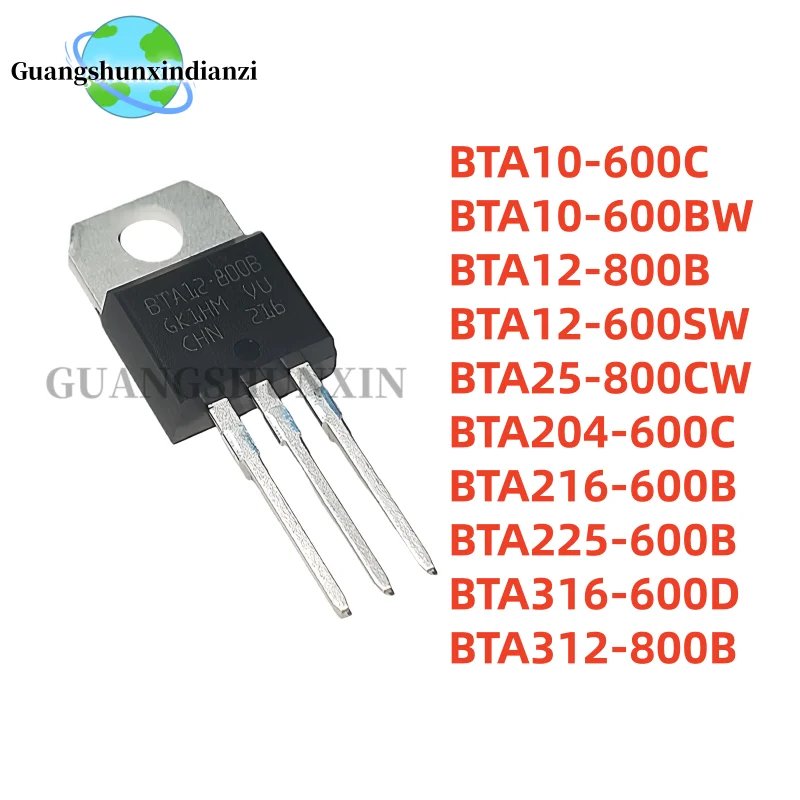 10 BTA12-600SW BTA10-600BW BTA25-800CW BTA12-800B BTA216-600B BTA225-600B BTA312-800B BTA316-600D BTA10-600C BTA204-600C TO-220