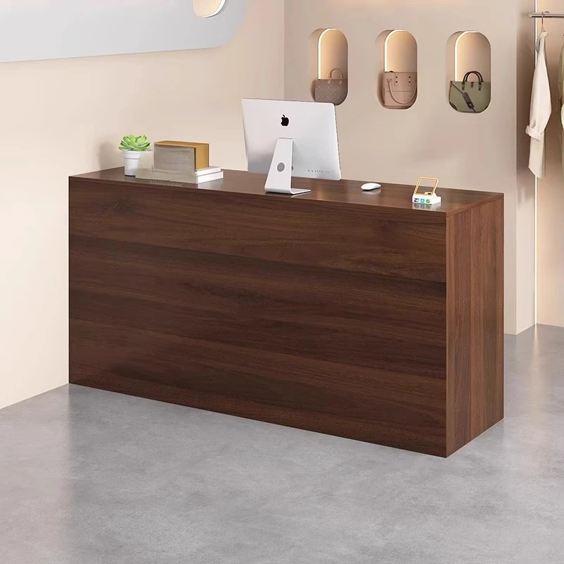 

Salon Display Reception Desks Corner Minimalist Company Wood Shop Reception Desks Restaurant Modern Mostrador Lounge Furniture