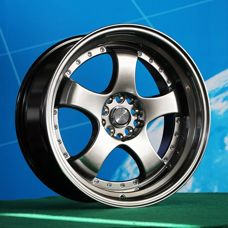 

For Flrocky Hot Sale Anthracite Alloy Wheel Rims 15 16 Inch KMXD for Jimny Jeep ET -10Mm Negative