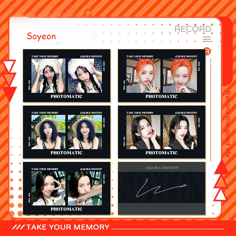 5 Stks/set Kpop Mieyeon Yuqi Neem Je Geheugen Ansichtkaarten Shuhua Soyeon Minnie Mode Dubbele Kanten Fotocards Fans Collectie Geschenken