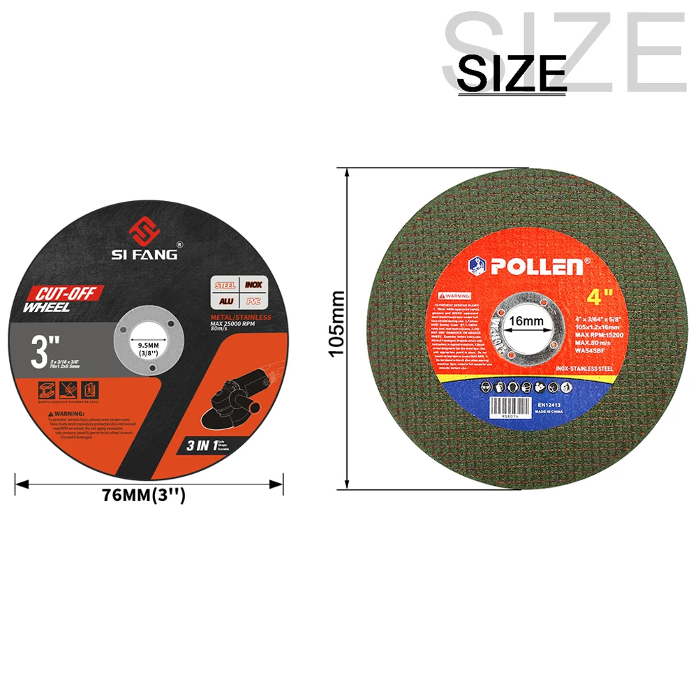10Pcs 3/4Inch Metal Cutting Disc Blade Grinding Sanding Stainless Steel Grinding Cutting Disc Resin Double Mesh DIY cutting tool