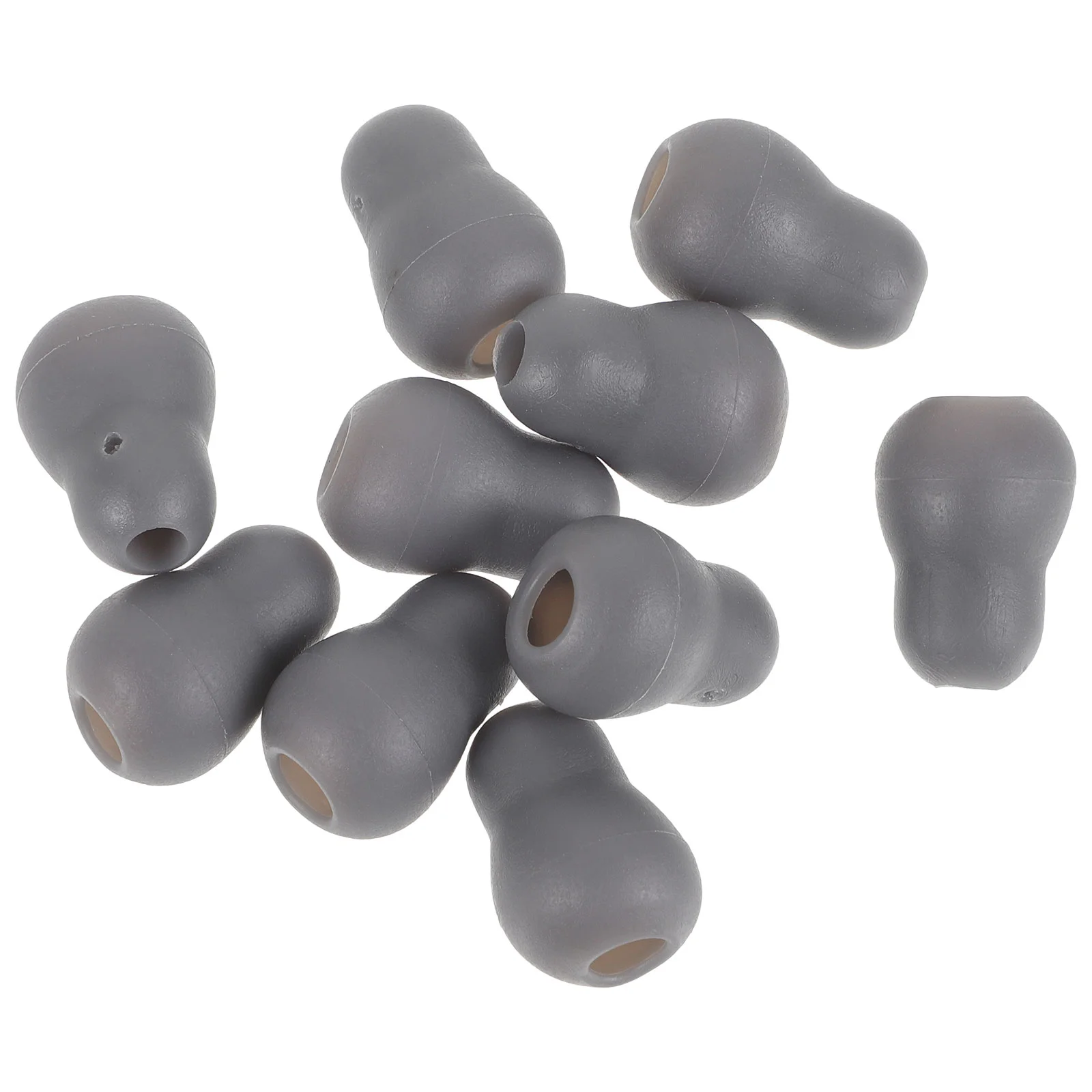 10 Pcs Small Stethoscope Earplugs Gourd Soft Accessories Beans 10pcs (grey) Pvc Earbuds