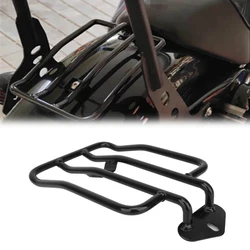 Motorcycle Metal Rear Solo Seat Luggage Rack Support Shelf Gloss Black For Harley XL Sportsters Iron 48 XL 883 1200 2004-2021