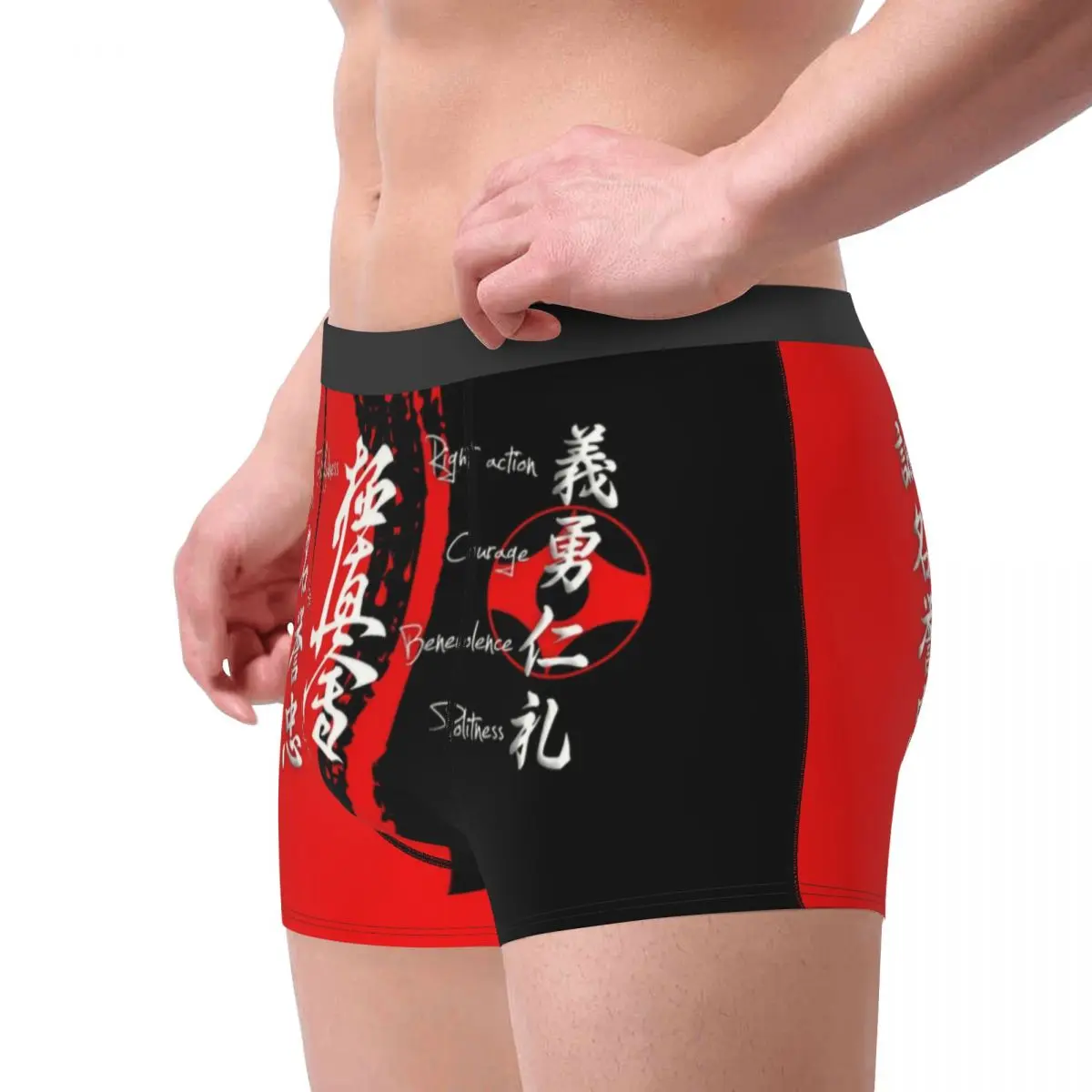 Custom Cool Kyokushin Karate Bushido Values Boxers Shorts Panties Men\'s Underpants Stretch Martial Arts Briefs Underwear