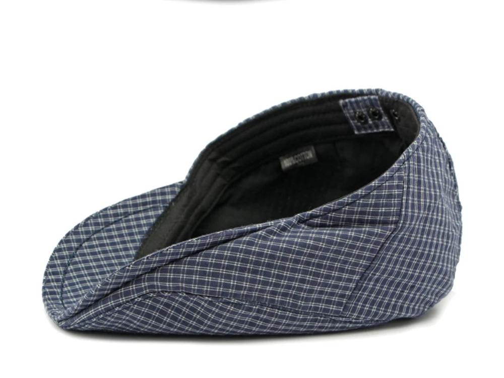 HT4799 Herren- und Damen-Baskenmützen für Frühling, Sommer und Herbst, Künstler- und Malermütze, Unisex Ivy Flat Cap, Verstellbare Karierte Baskenmützen – Detail 14