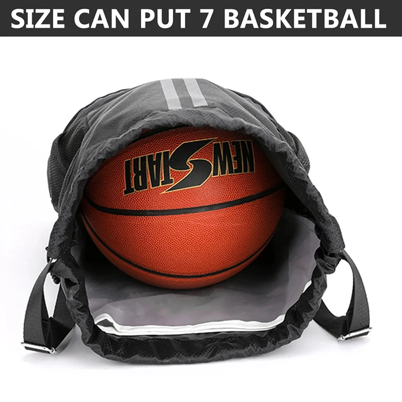 Outdoor Men Sports Bags Large Football Basketball Bag Gym Swimming Drawstring Bag Women Camping Waterproof Shoes Oxford Backpack