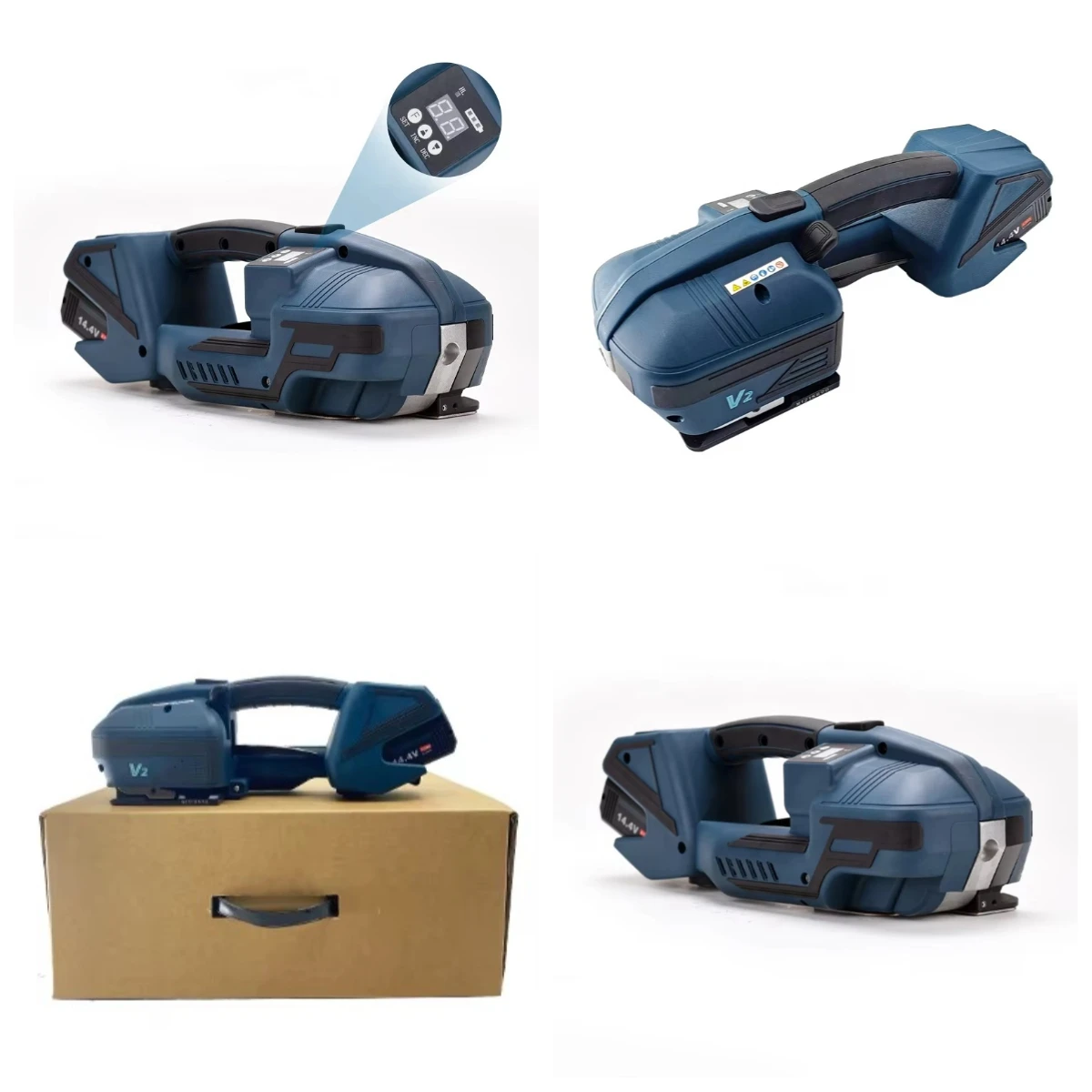 STLF OYPV2 Portable Electric Baler Hot Melt Free Buckle Strapping Tensioner Plastic-steel Belt PP Belt Packing