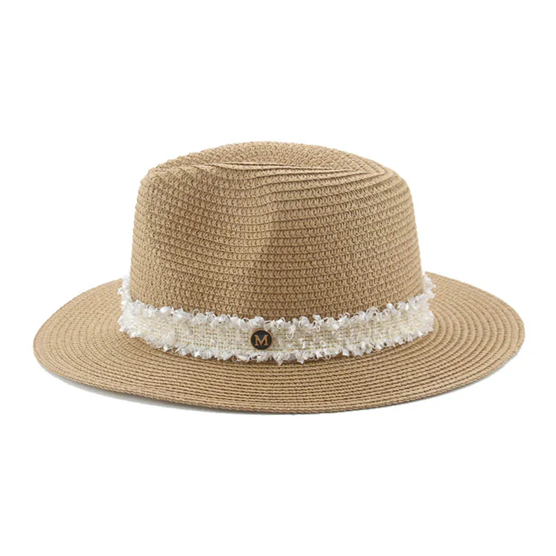 Hats for Women Bucket Hat Straw Sun Hat Summer Spring Panama Solid Band Luxury Men Casual Cowboy Women Hats Sombreros De Mujer