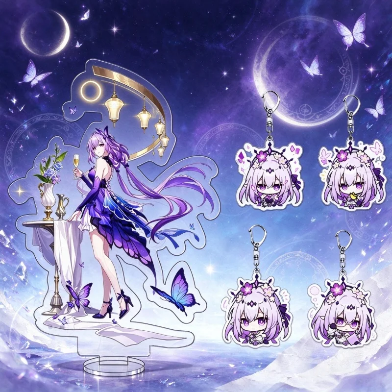 Honkai Star Rail The Herta Acrylic Stand Figure Keychains Cartoon Anime Game Character Bag Charm Acrylic Key Pendant Decorations