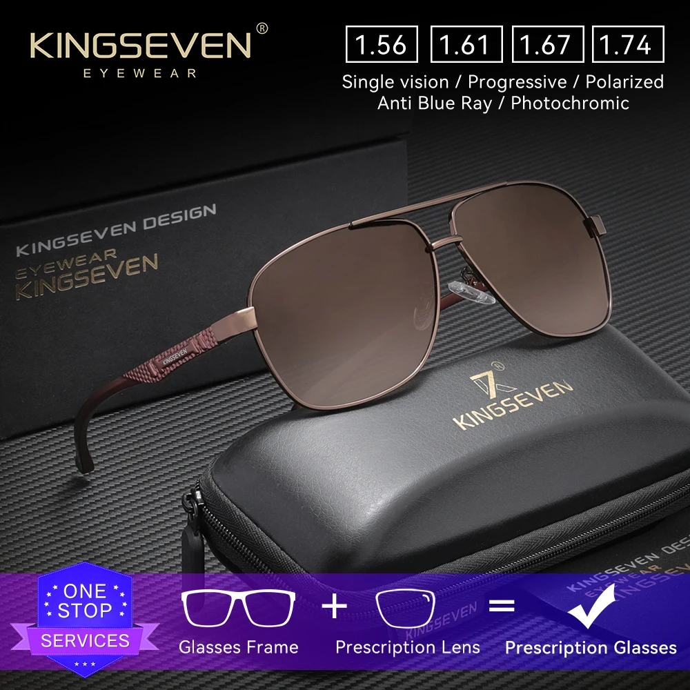 KINGSEVEN – lunettes de soleil à verres optiques décontractés, verres progressifs pour myopie, hypermétropie, pour hommes et femmes, pour la conduite en plein air
