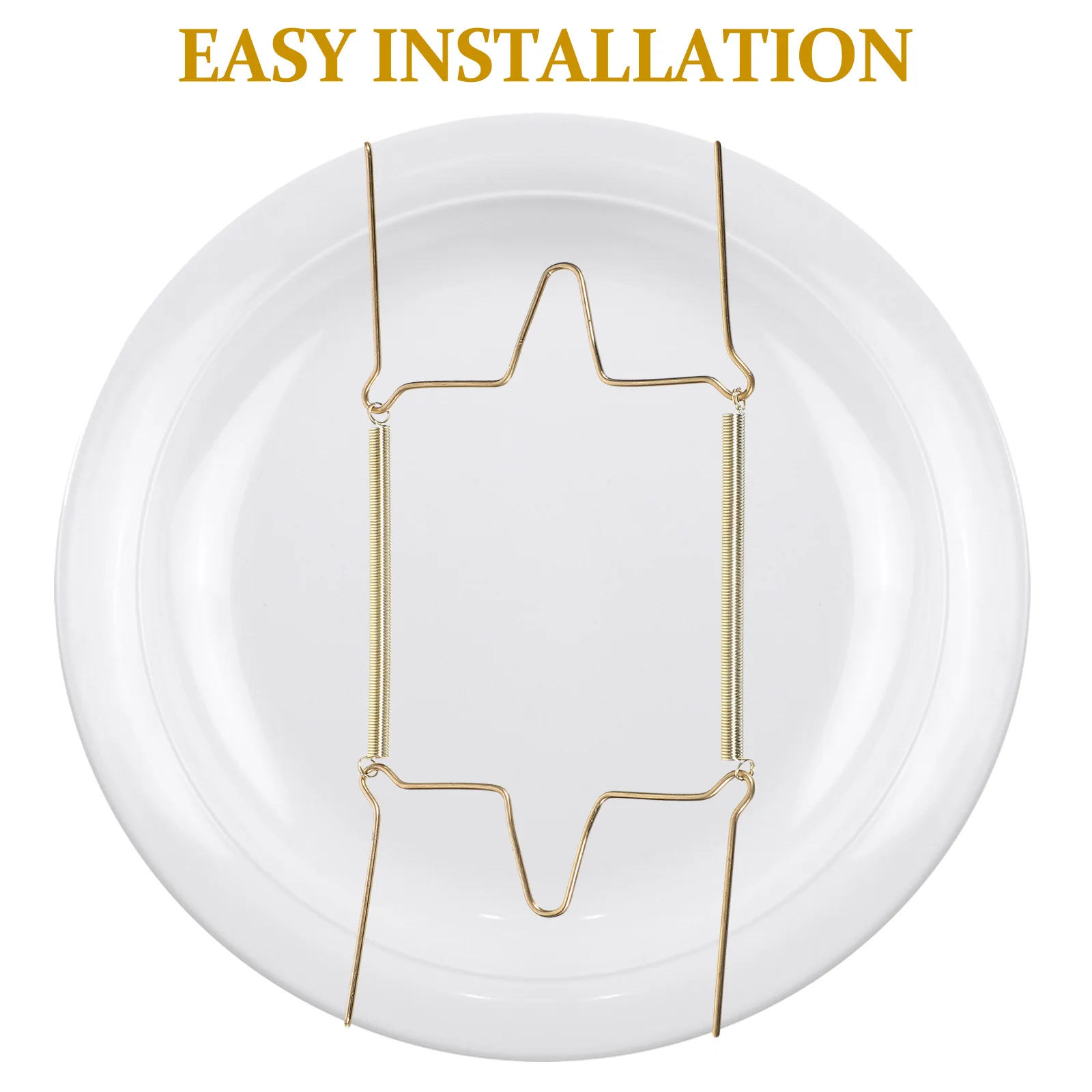 

2Pcs Hook Plate Display Spring Plate Hangers Invisible Wall Hooks for Kitchen Dishes Display Stainless Steel 8inch