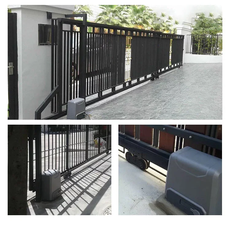 Modern Aluminum Sliding Gate Cantilever Driveway Security Gate Automatic Privacy Villa Entrance Gate Heavy Duty Customizable