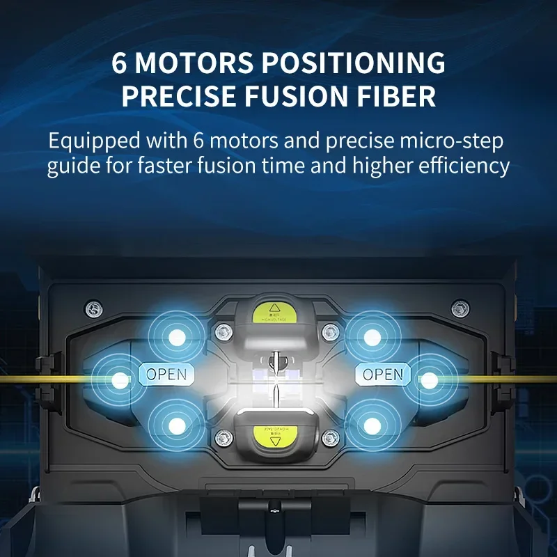 Glasvezelapparatuur 6 Seconden Fusie-Lasmachine 5,5 Polegadas Scherm Automatische Kern Naar Kern Glasvezel Fusie Splitssmachine