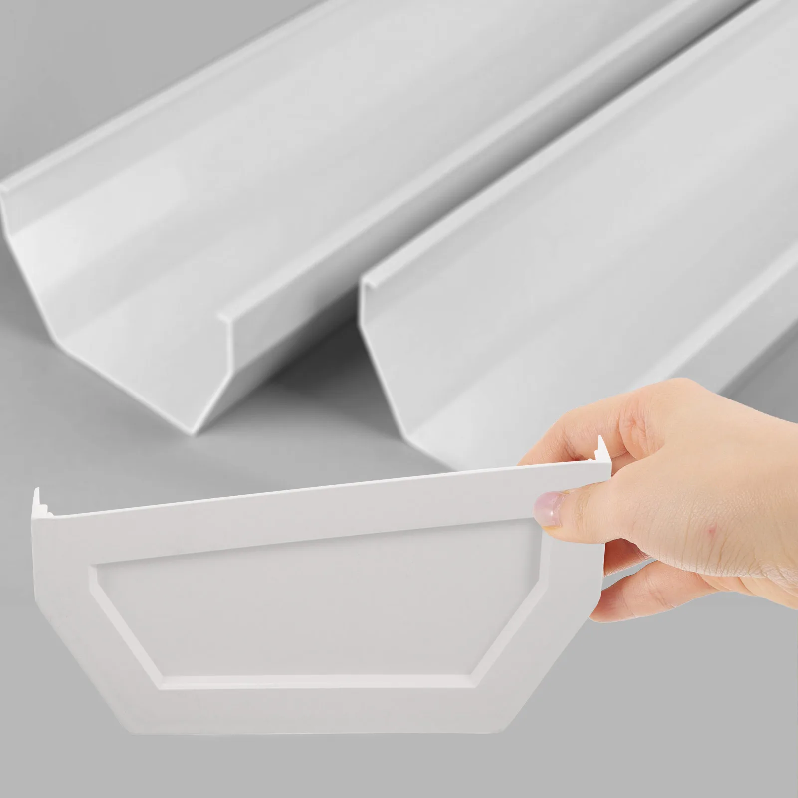 

1pcs End Cap Pvc Waterproof Rain Gutter Downspout End Cover Double-Sided Seal Gutter Accessories Downspout Parts
