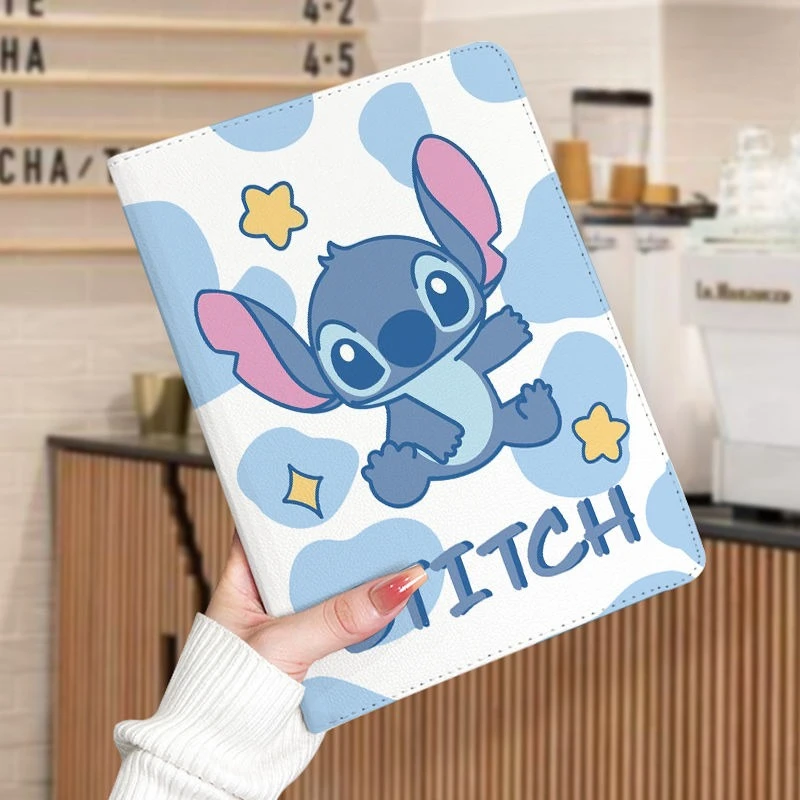 حافظة حماية لجهاز ipad11 بنمط الرسوم المتحركة Lilo & Stitch حافظة جلدية دوارة جديدة Stilt air765 pro 11 بوصة قابلة للطي من الجيل 9/10