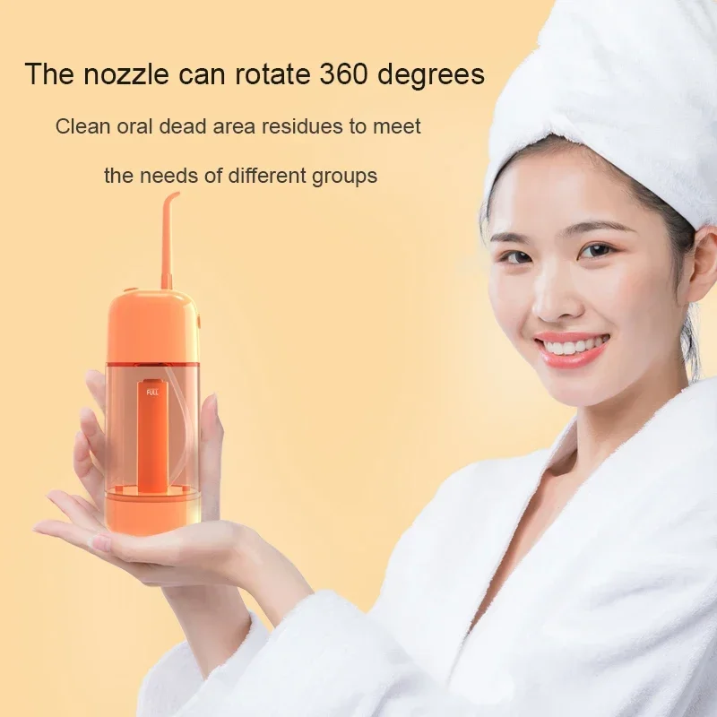 Manual Portable Water Flosser Ergonomic Handheld Air Flosser for Sensitive Gums Teeth Cleaning Travel Oral Irrigation System