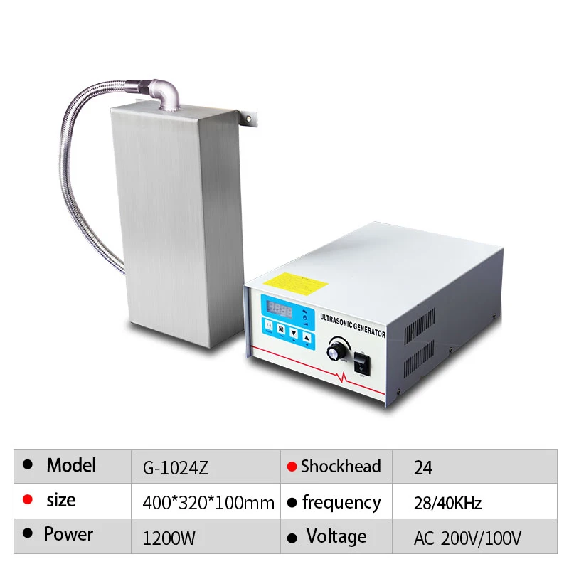 Cleaning Machine: Cavitation Plates, Transducer and Generator 28kHz/40kHz, Ultrasonictors