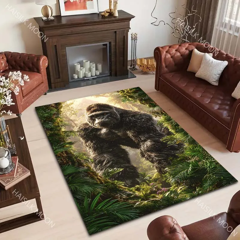 Multi-Size Classic Movie Gorilla Pattern Carpet for Living Room Bedroom Sofa Home Decor Non-slip Floor Mat Large Size