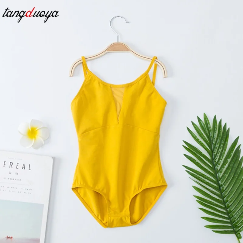 Girls Shoulder Straps Leotard Ballet Dance Gymnastic Wholesale High Quality Bodysuit Children Training Skating Swimwear