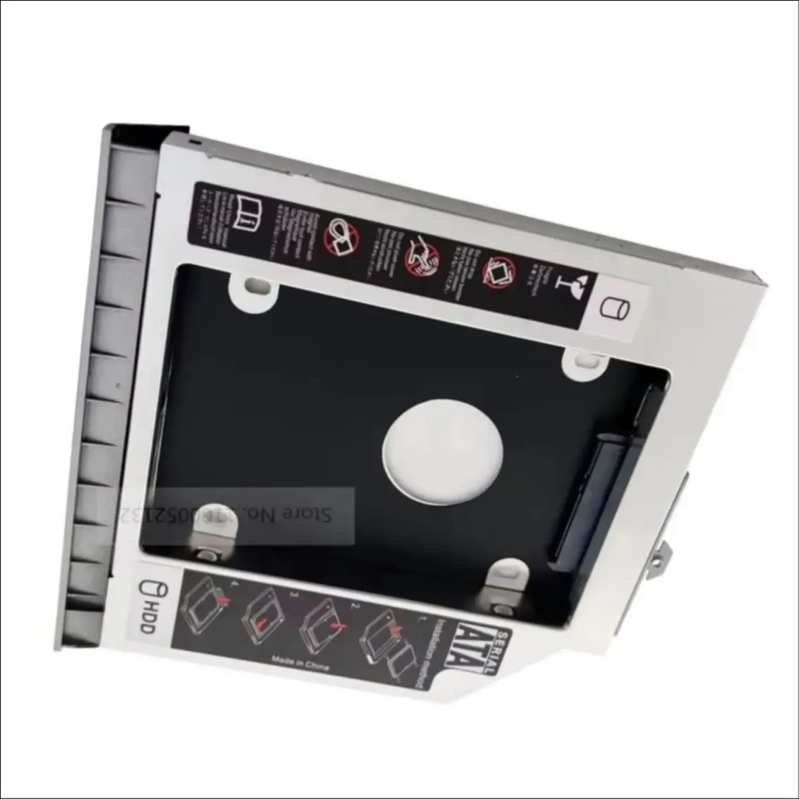 With Bezel Panel 2nd Secondary 2.5 SATA HDD Hard Drive Optical Bay Caddy Bracket Frame for HP EliteBook 8460P 8460W 8470P 8470W