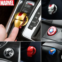 Anime Captain America Iron Man Auto Motor Zündung Start Schalter Taste Schutzhülle Aufkleber Marvel Auto Trim Zubehör Spielzeug