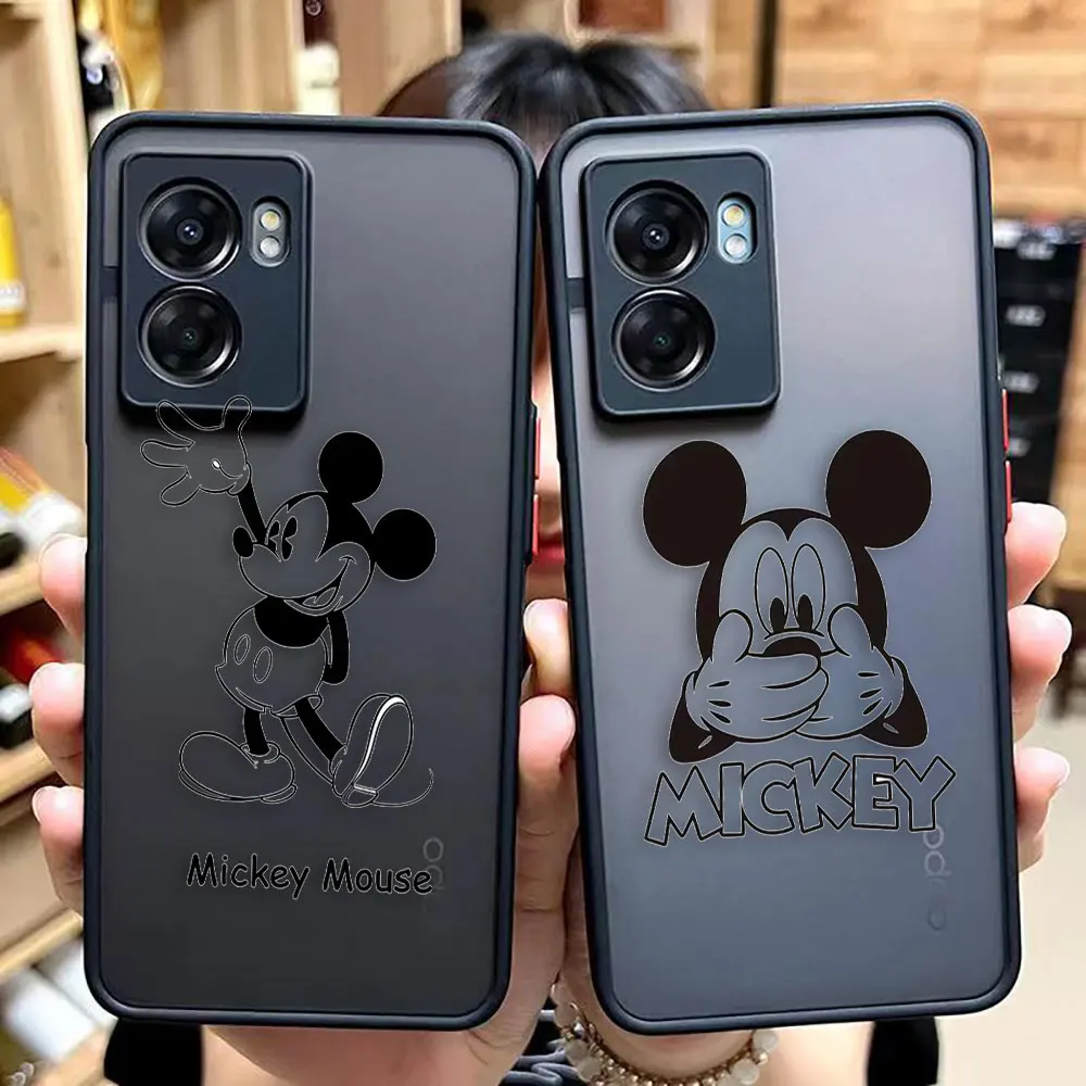 

Matte Case for OPPO A95 A94 A93 A92 A92S A78 A74 A73 A72 A57 A55 A54 A53 A17 A16 A15 4G 5G Case Funda Funny Mickey Minnie Mouse