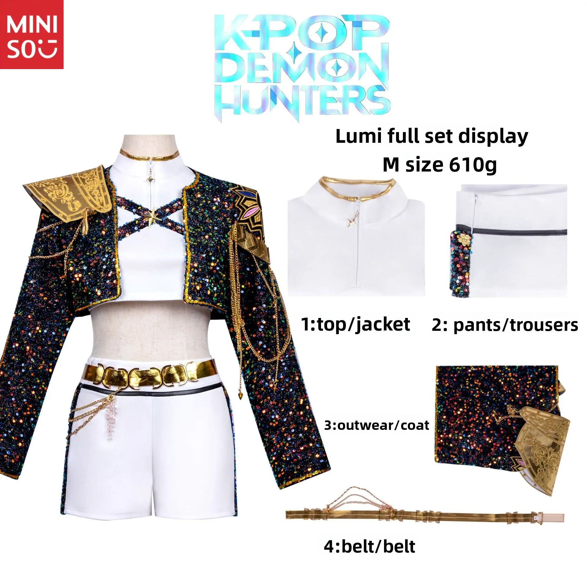 Kostum Cosplay Miniso K/DA Pop Star Akali, Set Lengkap Pakaian League of Legends K-POP untuk Wanita