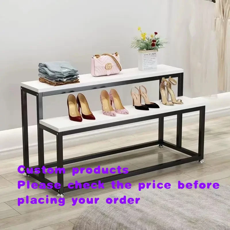 

custom.Black Upper, Middle and Lower Bag Display Stand Promotional Pallet Display at Entrance of Shopping Mall
