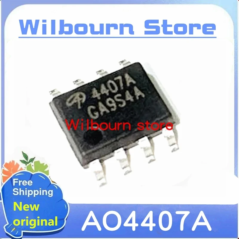 

100 шт./лот AO4407A 4407A AO4407 MOSFET SOP-8 100% Новый оригинальный запас