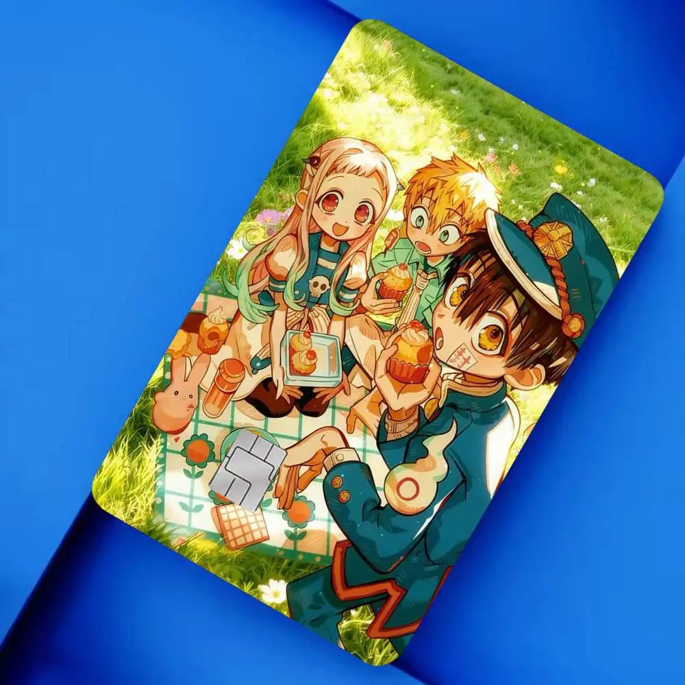 Movie Hot Toilet Bound Hanako Kun Anime 4pcs 1Set Film Skin for Debit Credit Bank Visa Card Decal Cover