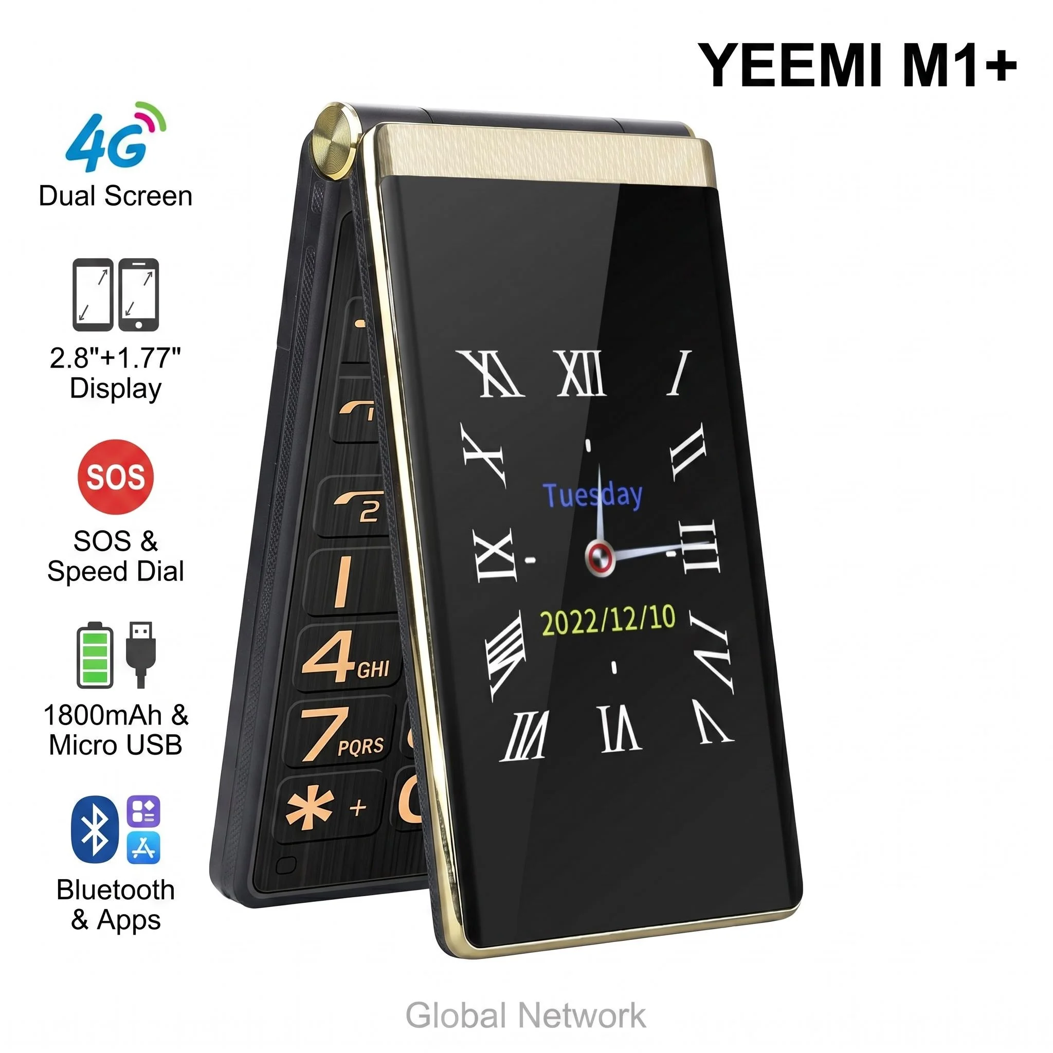 Teléfono Móvil Flip YEEMI M1 LTE